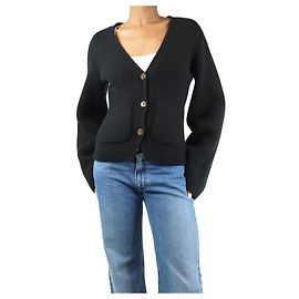 Khaite Schwarze Kaschmir-Cardigan mit weiten Ärmeln - Größe XXS Schwarz