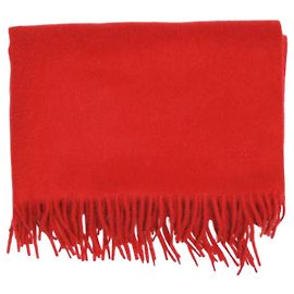 Max Mara Bufanda de cachemira roja con flecos Roja