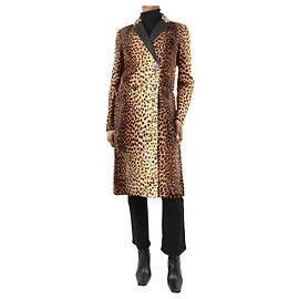 Joseph Abrigo largo de estampado de guepardo marrón - talla UK 8 Castaño