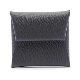 Hermès-Hermes Bastia Coin Case in Black Chevre Leather-Black