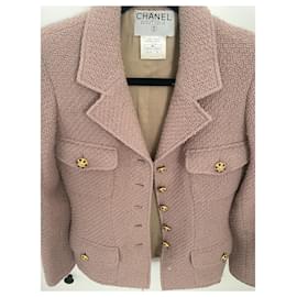 Chanel-1996 runway collection 14 Gripoix button Jacket-Beige