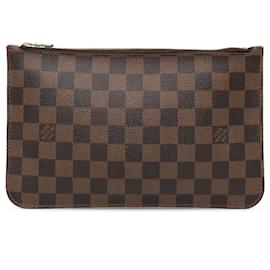 Louis Vuitton-Pochete Neverfull Damier Ebene Marrom Louis Vuitton-Marrom