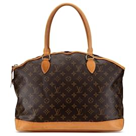 Louis Vuitton-Louis Vuitton Brown Monogram Lockit Horizontal-Brown