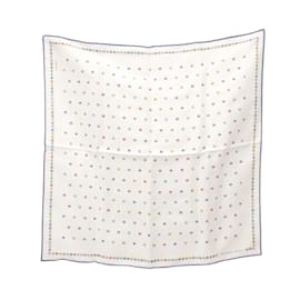 Hermès-Hermes H Tonneau Multicolor Silk Scarf-White,Multiple colors
