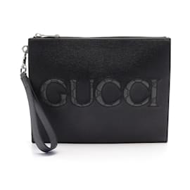 Gucci-Gucci GG Supreme Clutch Bag-Black
