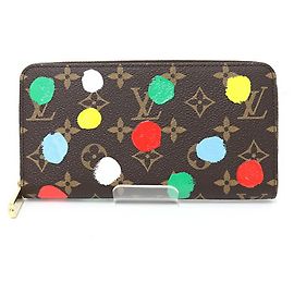 Louis Vuitton Yayoi Kusama Zippy Wallet Brown Multiple colors