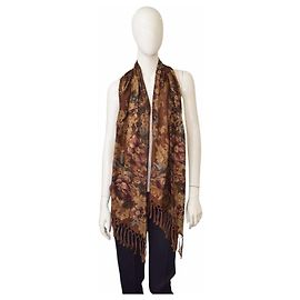 Sciarpa Ralph Lauren Floreale Marrone Beige Multicolore