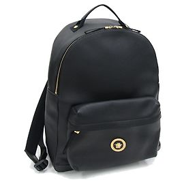 Schwarzer Leder-Rucksack von Versace Schwarz