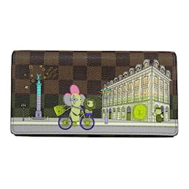 Louis Vuitton-Louis Vuitton Damier Vivienne Long Wallet-Brown,Damier ebene
