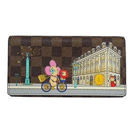 Cartera larga Damier Vivienne Louis Vuitton Castaño Damier ebene
