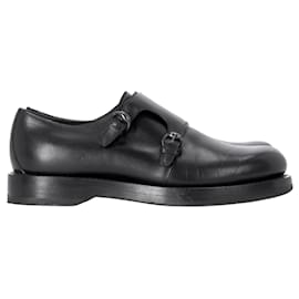 Gucci-Gucci Double Monk Oxford Shoes in Black Leather-Black