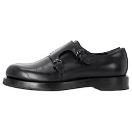 Gucci-Gucci Double Monk Oxford Shoes in Black Leather-Black