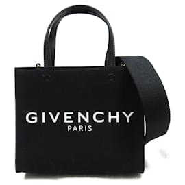 Givenchy-Givenchy BB50N0B1F1001 Canvas 2way Shoulder Bag-Black