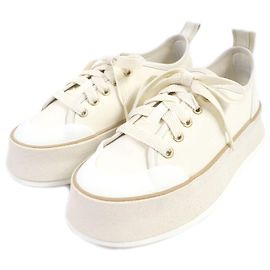 Sneaker in tela Max Mara Primavera Avorio Donna Crudo