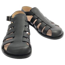 Loewe Ledersandale Schwarz