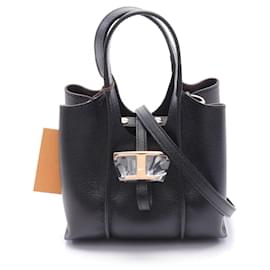 Tod's-Tod's Timeless Micro Leather Handbag Black-Black