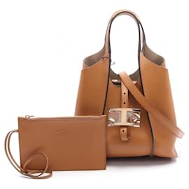 Tod's-Tod's Leather Timeless Mini Handbag Brown-Brown