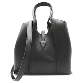 Tod's-Tod's Timeless Leather Mini 2way Shoulder Bag-Black
