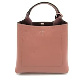 Tod's-Tod's Leather 2way Shoulder Bag Pink/Bordeaux-Pink