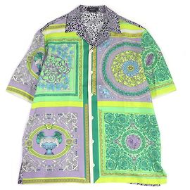 Camicia in seta barocca Medusa leopardata Versace Altro
