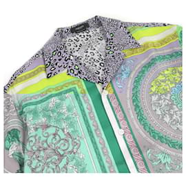 Versace-Versace Silk Baroque Medusa Leopard Shirt-Other