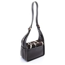 Tod's-Tod's Timeless Leather Shoulder Bag Brown/White-Brown