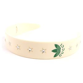 Faixa Gucci 702950 com logo Acessório para cabelo Cru