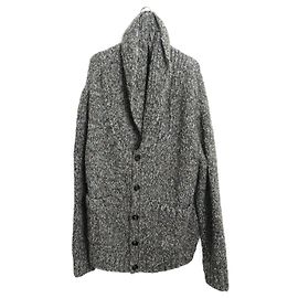 Bottega Veneta Alpaca Wool Shawl Cardigan Brown