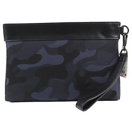 Mulberry Maulbeer-Camouflage-Leder-Clutch Blau