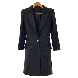 Balmain Wool Coat Outerwear Black