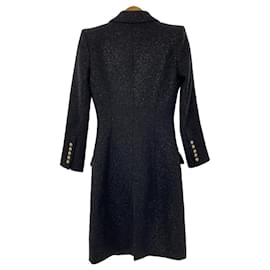 Balmain-Balmain Wool Coat Outerwear Black-Black
