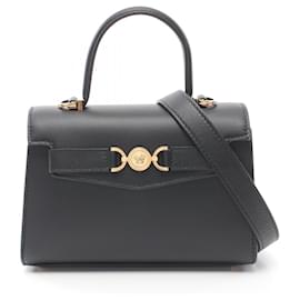 Versace-Versace Medusa '95 Small Leather Handbag-Black