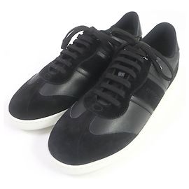 Salvatore Ferragamo Leather Suede Sneakers Black Black