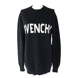 Givenchy Baumwoll-Logo Langarmstrick schwarz S Schwarz