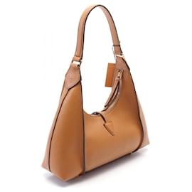 Tod's-Tod's Leather Timeless Hobo Shoulder Bag Brown-Brown