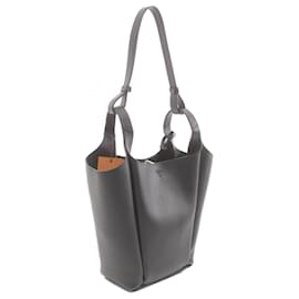 Tod's-Tod's Leather Bucket Shoulder Bag Black-Black