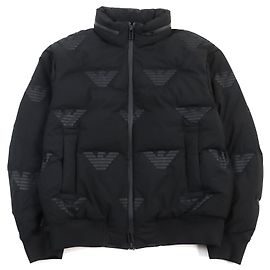 Emporio Armani Eagle Logo Down Jacket Black Black