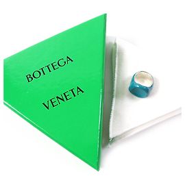 Bottega Veneta Enamel Seal Ring SV925 Blue Blue