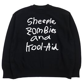 Sacai MADSAKI bestickter Strickpullover schwarz Schwarz