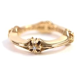Autre Marque Chrome Hearts plus & bone Au916 Diamond Ring Golden