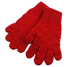 Bottega Veneta Wool Intrecciato Knit Gloves Red S Red