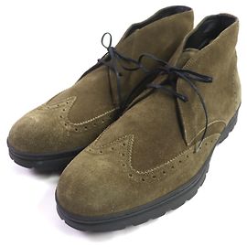 Botas Chukka Wingtip de Ante Salvatore Ferragamo Caqui