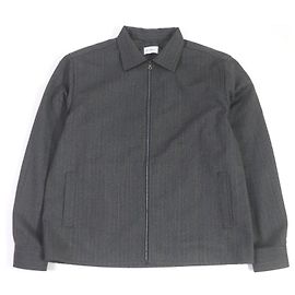 Salvatore Ferragamo Wool Zip-Up Blouson Gray XL Brown