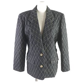 Autre Marque Jaqueta de denim acolchoada de seda LEONARD para mulheres Preto