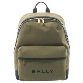 Bally Canvas Leather Bar Backpack 6306641 Black