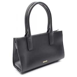 Versace-Versace Medusa '95 Small Leather Tote Bag-Black