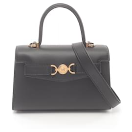 Versace-Versace Medusa '95 Small Leather Handbag-Black