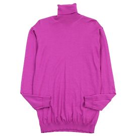 Valentino Kaschmir-Seiden-Pullover mit Rollkragen rosa S Pink