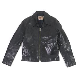 Autre Marque Y'2 Leather Pony Hide Riders Jacket Black 36 Black