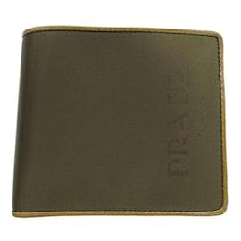 Prada-Prada Men's Bi-fold Wallet in Khaki Brown-Khaki